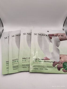 5 Pack SUNGBOON EDITOR Deep Collagen CICA Teatree Soothing Mask 37g 1.30 oz New